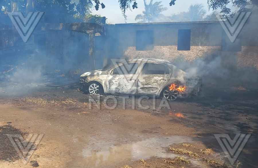 Incêndio em carro na Transolímpica - Cidades Na Web